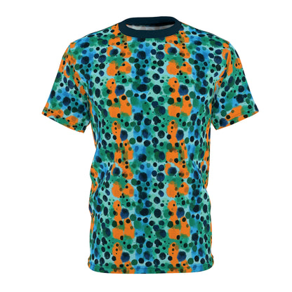 "Midnight Coral", Unisex Tee (Atlantic Storm Blue)