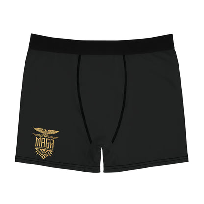"MAGA Restoring the Republic" #02, Men's Boxer Briefs (Noir Black)