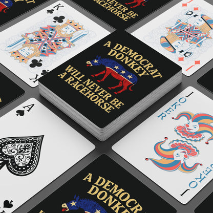 "A Democrat Donkey", Political Playing Cards (Void Black)