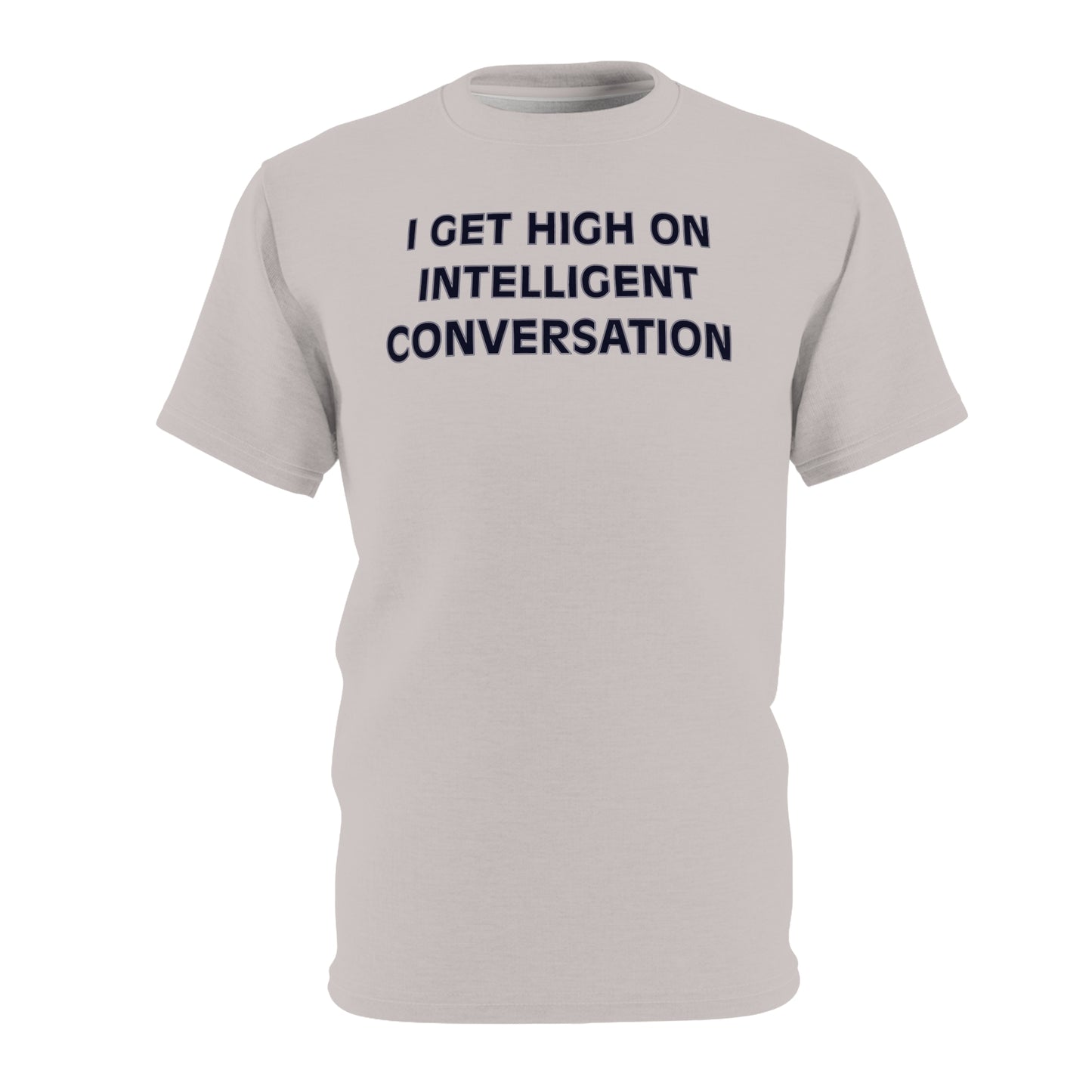 "Intelligent Conversation", Unisex T-shirt (Warm Ash)