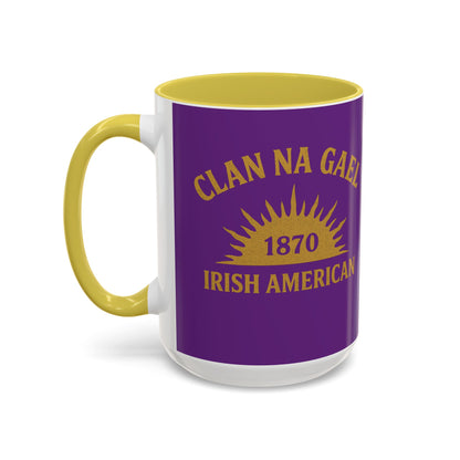 "Clan na Gael - Irish American", Colorful Mugs (11oz, 15oz) (Vesper Violet)