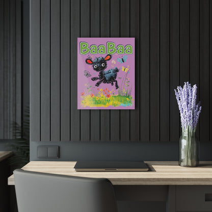 "Baa Baa Black Sheep", Acrylic Wall Prints (French Cleat Hanging) (Sanctified Petal)