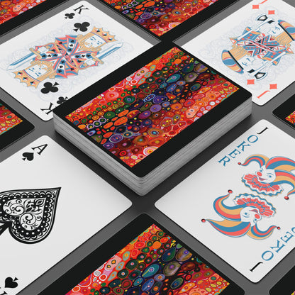 "Butterfly Colors", Fine Abstract Art Playing Cards (Void Black)