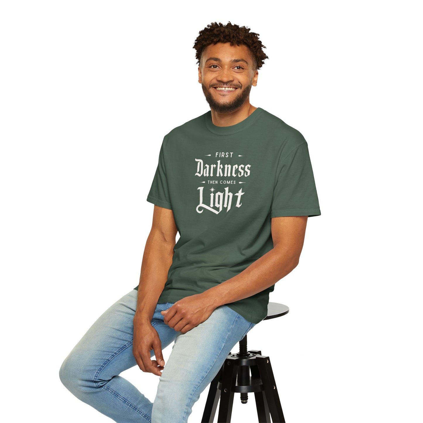 "First Darkness Then Comes Light", Unisex T-shirt
