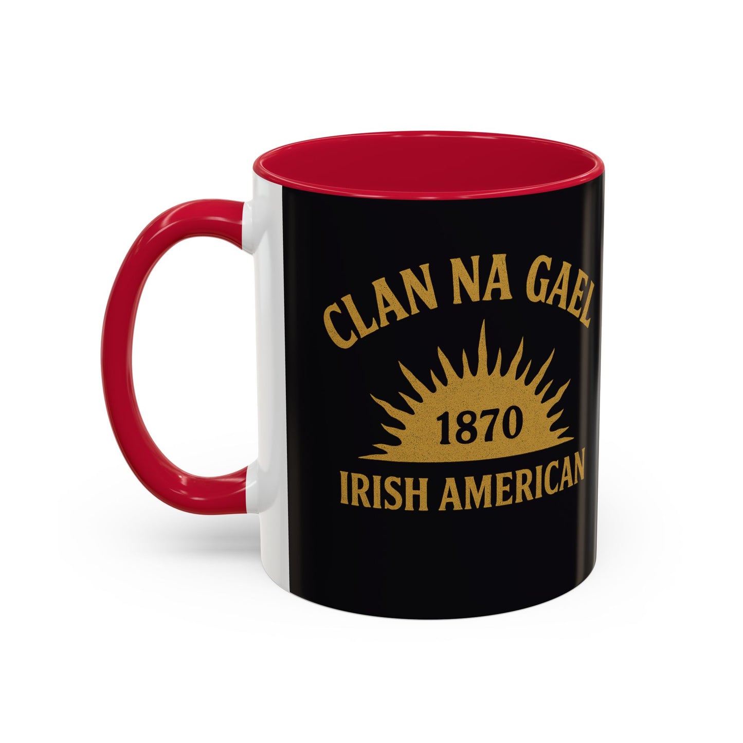 "Clan na Gael - Irish American", Colorful Mugs (11oz, 15oz) (Raven Black)