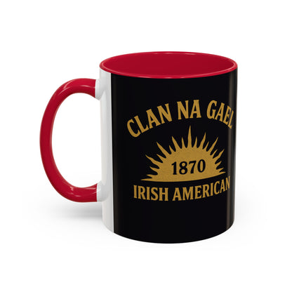 "Clan na Gael - Irish American", Colorful Mugs (11oz, 15oz) (Raven Black)