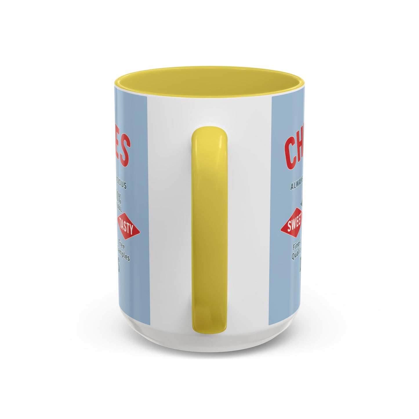 "Delicious Cherries", Colorful Mugs (11oz, 15oz) (Retro Sky)
