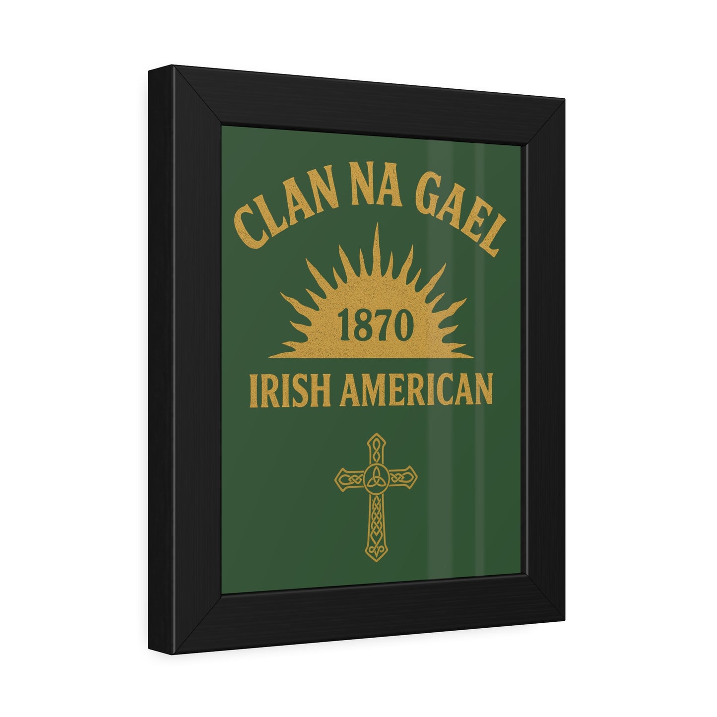 "Clan na Gael - Irish American", Framed Paper Poster (Brithemain Green)