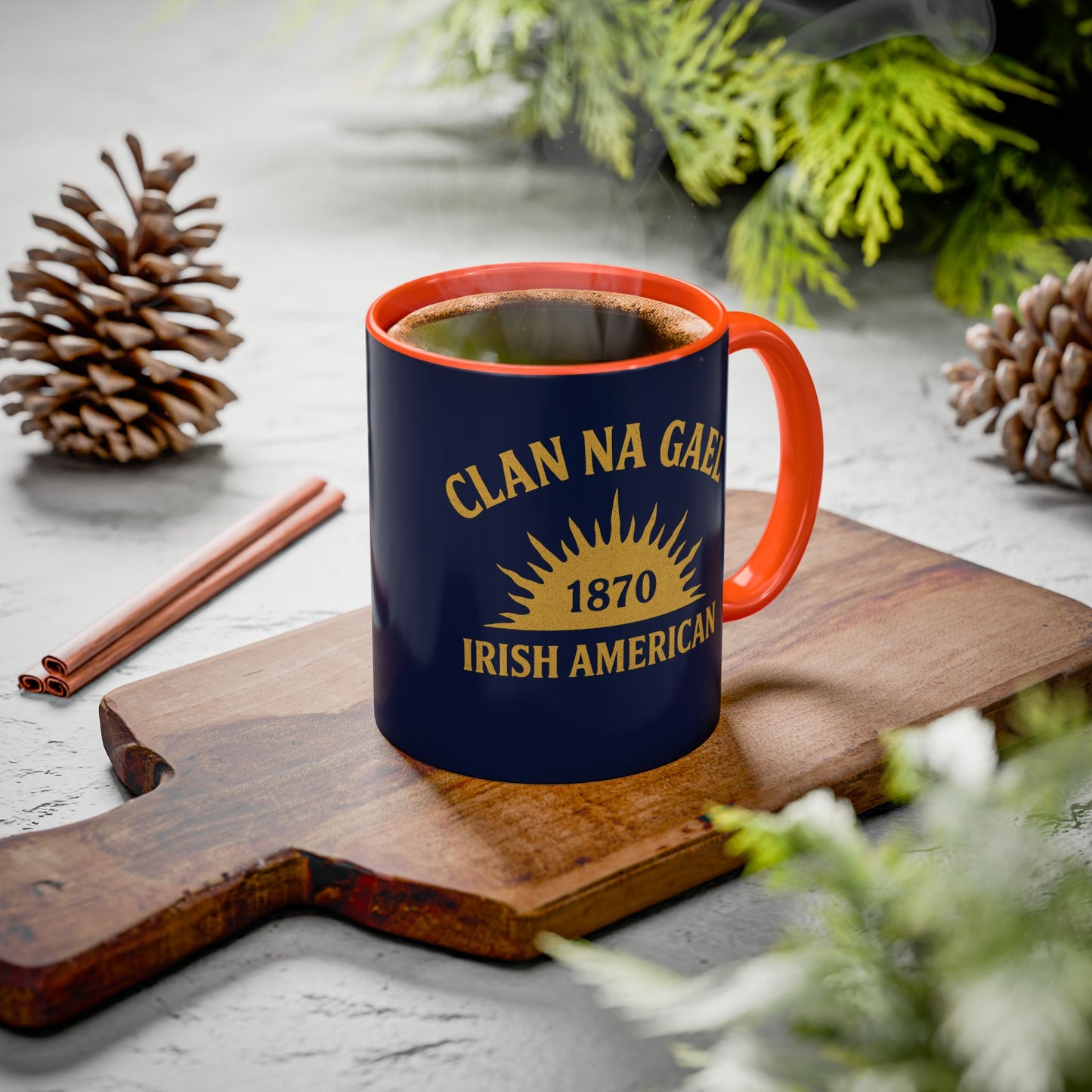 "Clan na Gael - Irish American", Colorful Mugs (11oz, 15oz) (Mariana Blue)