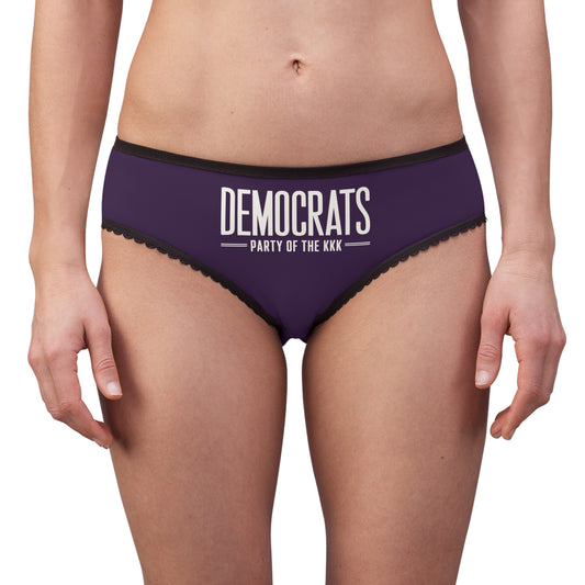 "Democrats - Party of the KKK", Women's Briefs (Imperial Plum)