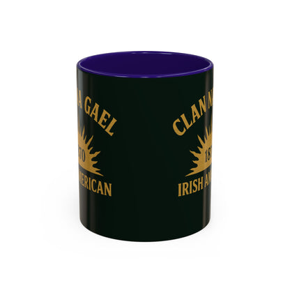 "Clan na Gael - Irish American", Colorful Mugs (11oz, 15oz) (Túath Green)