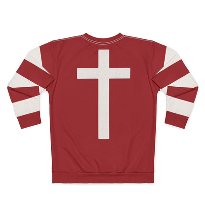 "Faith Overcomes Fear", Unisex Sweatshirt (Cherry Red)