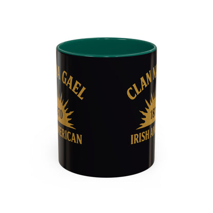 "Clan na Gael - Irish American", Colorful Mugs (11oz, 15oz) (Raven Black)
