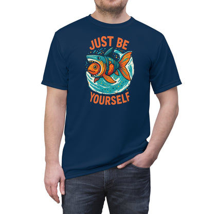 "Just Be Yourself", Unisex T-shirt (Höpfner Blue)