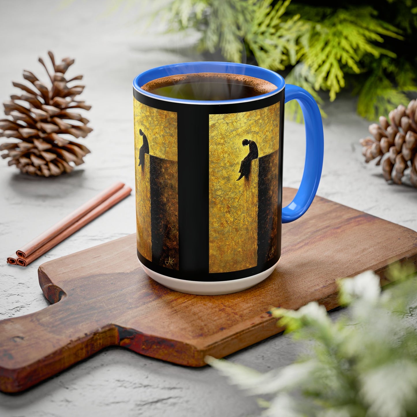 "In Darkest Hour He Is With Me", Colorful Mugs (11oz, 15oz)