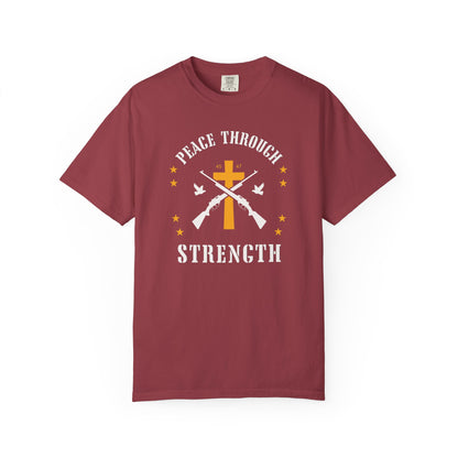 "Peace Through Strength" #01, Unisex T-shirt