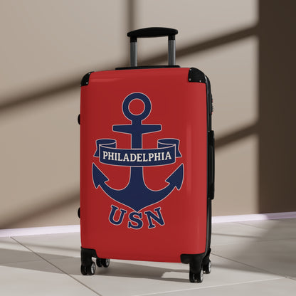 "USN Anchor", Suitcase (Spring Cherry Red)
