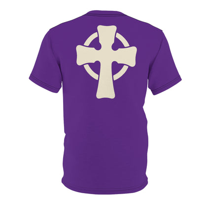 "Retro Jesus", Unisex T-shirt (Storm Purple)