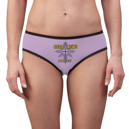 "Good News - John 3:17", Women's Briefs (Mauve)