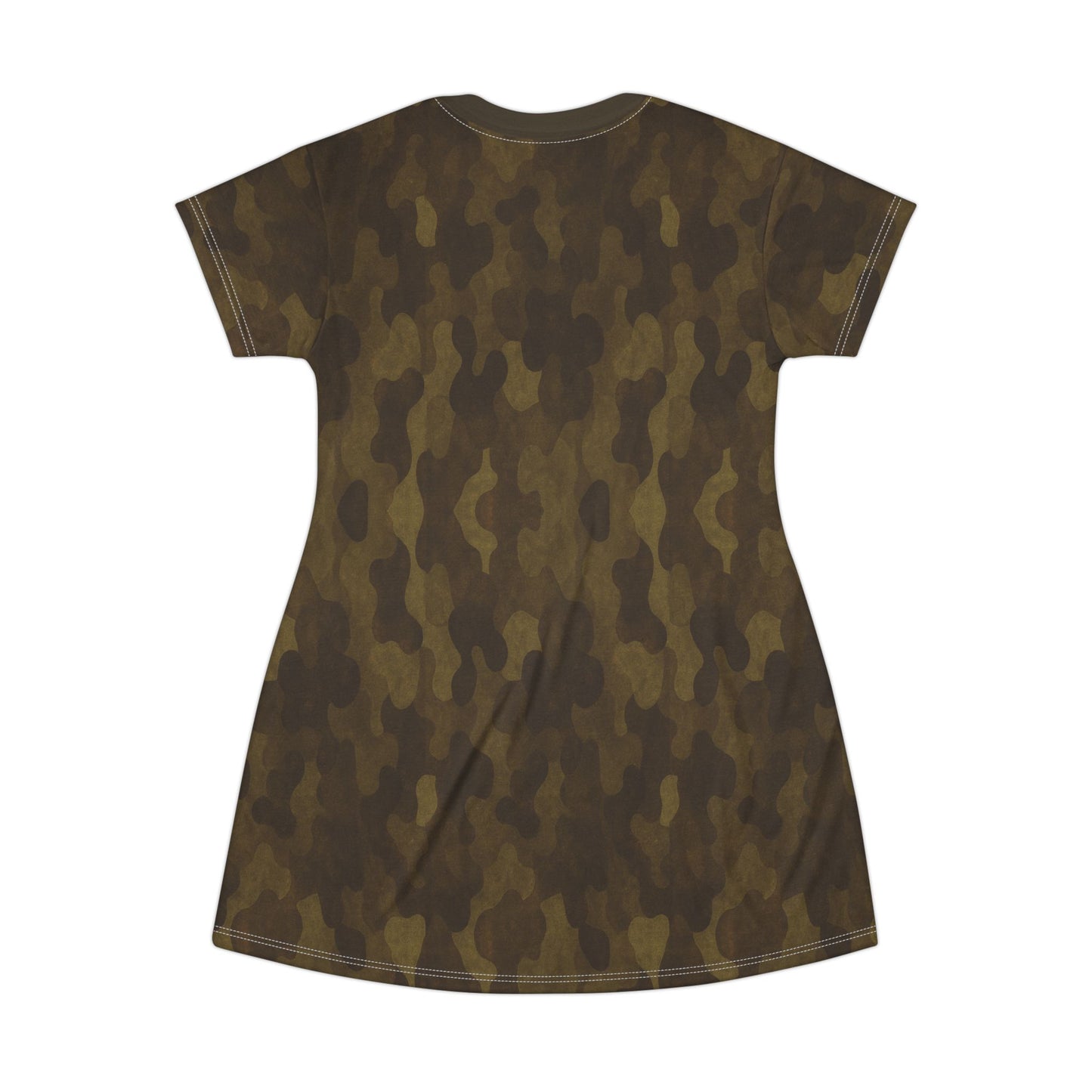 "Swamp Recon Camouflage", T-Shirt Dress (Bayou Bark Collar)