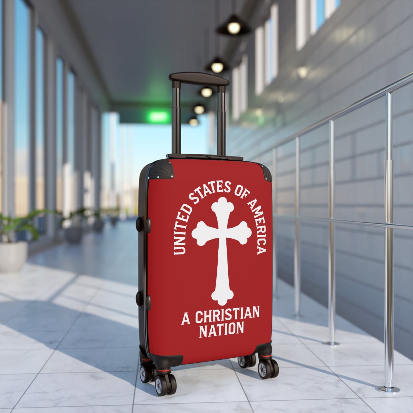 "USA - A Christian Nation" #04 Suitcases (Carnelian Red)