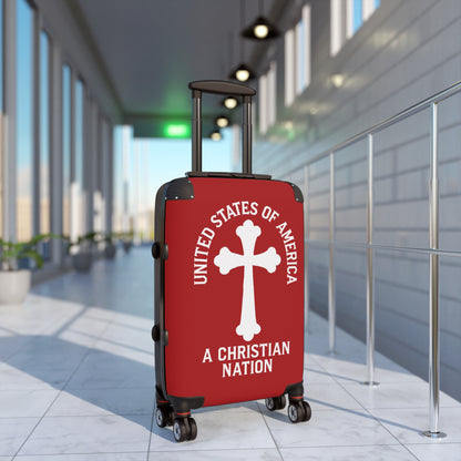 "USA - A Christian Nation" #04 Suitcases (Carnelian Red)