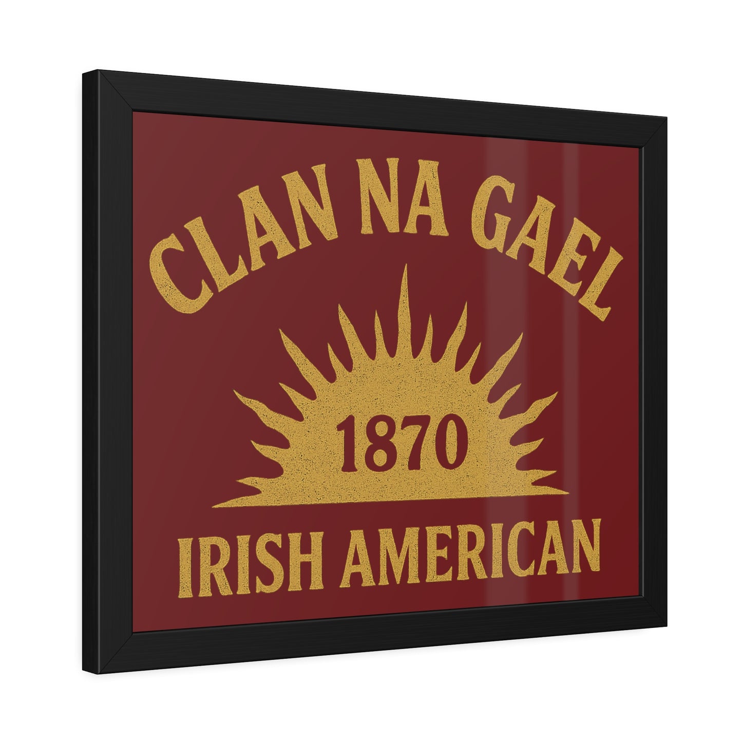 "Clan na Gael - Irish American", Framed Paper Poster (Palladius Red)