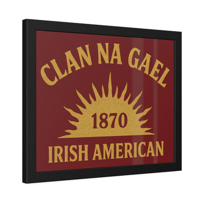 "Clan na Gael - Irish American", Framed Paper Poster (Palladius Red)