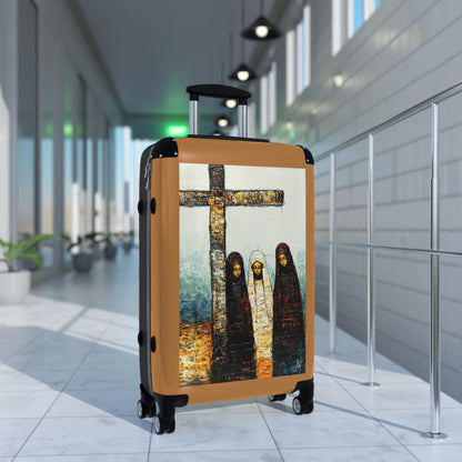 "At-the-Foot of the Cross - John 19:25", Suitcases (Light Brown)