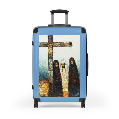 "At-the-Foot of the Cross - John 19:25", Suitcases (Light Blue)