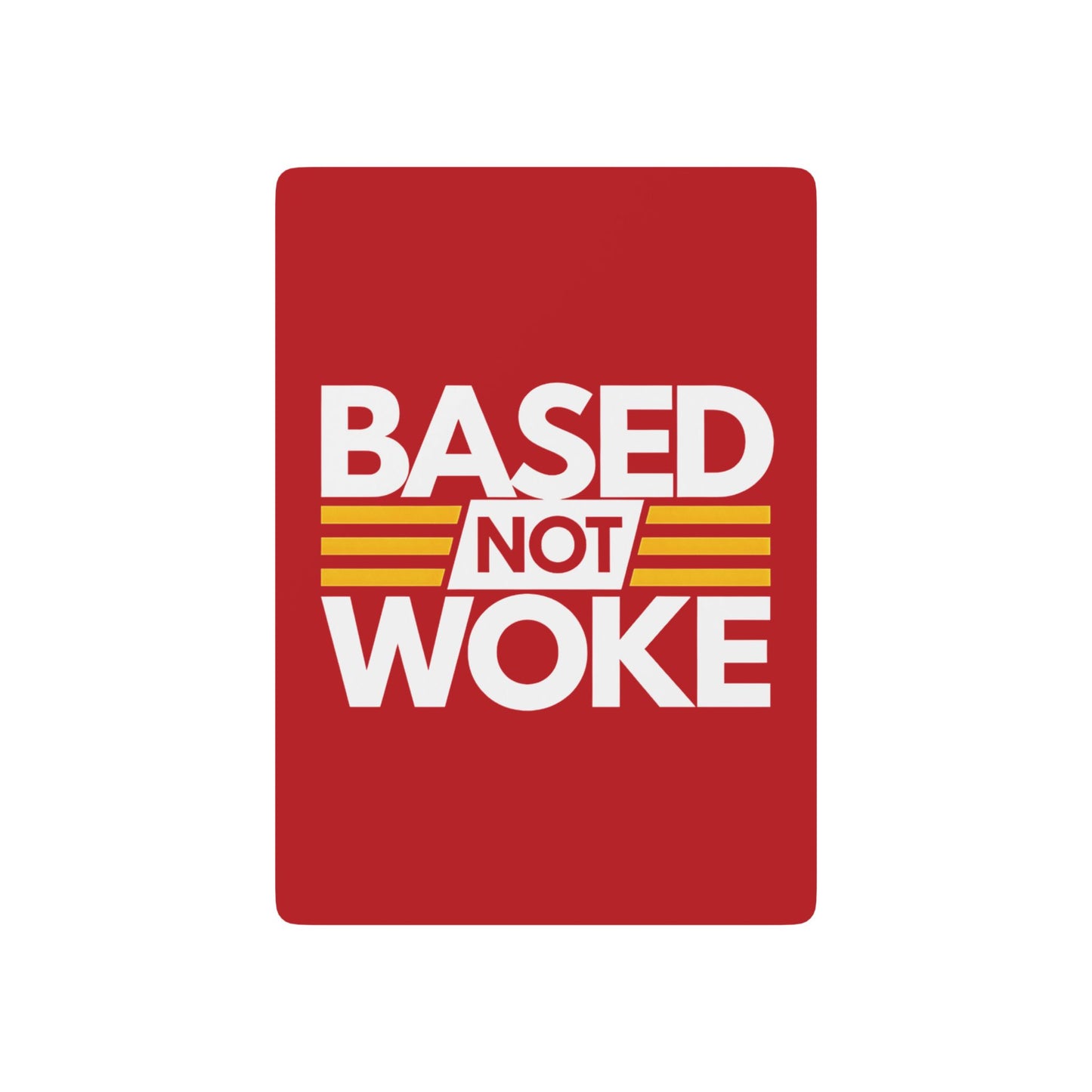 "Based not Woke" #01, Cultural Playing Cards (Venetian Red)