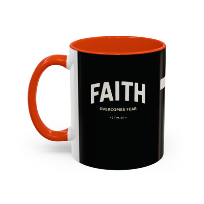 "Faith Overcomes Fear", Colorful Mugs (11oz, 15oz)
