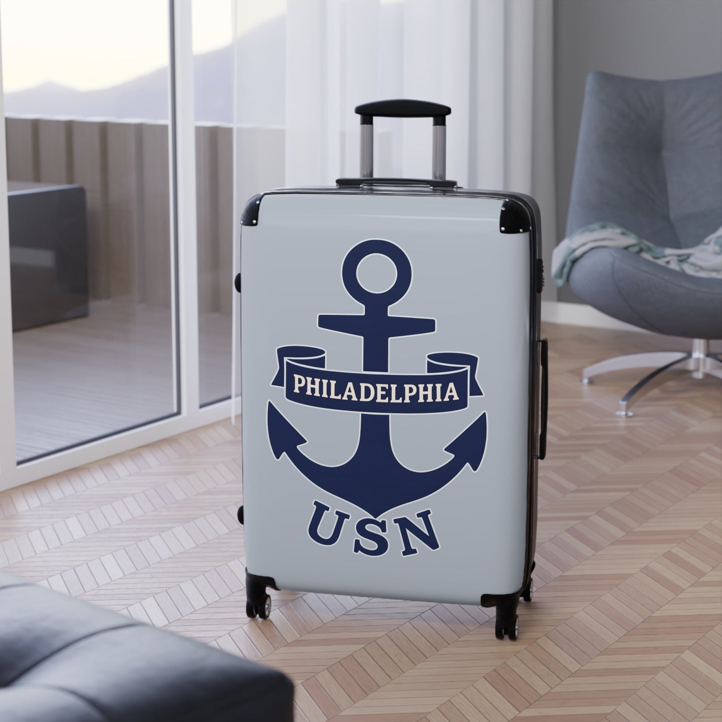 "USN Anchor", Suitcase (Bulkhead Grey)