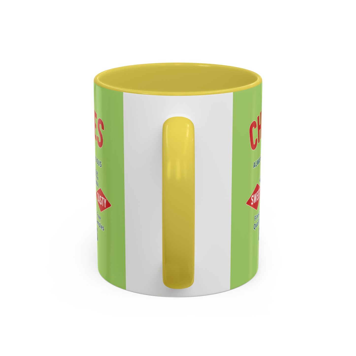 "Delicious Cherries", Colorful Mugs (11oz, 15oz) (Orchard Lime)