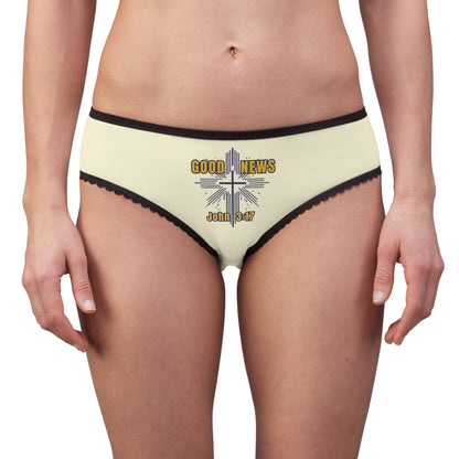 "Good News - John 3:17", Women's Briefs (Cream)