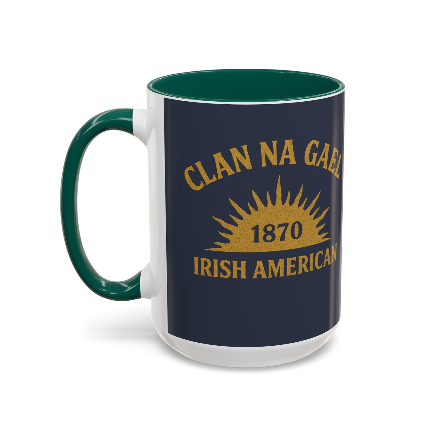 "Clan na Gael - Irish American", Colorful Mugs (11oz, 15oz) (Blue Burka Grey)