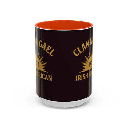 "Clan na Gael - Irish American", Colorful Mugs (11oz, 15oz) (Seal Brown)