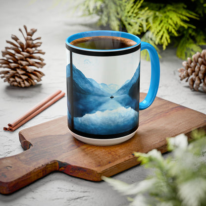 "Connected in Silence - Psalm 46:10", Colorful Mugs (11oz, 15oz)