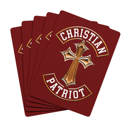 "Christian Patriot" #03, Christian Playing Cards (Dark Blood Red)