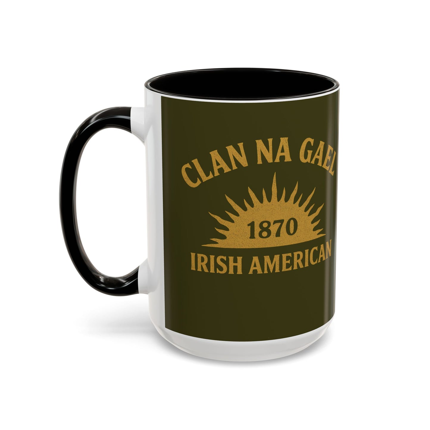 "Clan na Gael - Irish American", Colorful Mugs (11oz, 15oz) (Fianna Green)